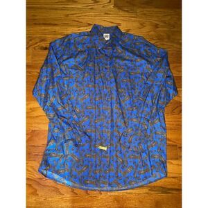 Cinch Blue‎ Button Up Shirt Size XL